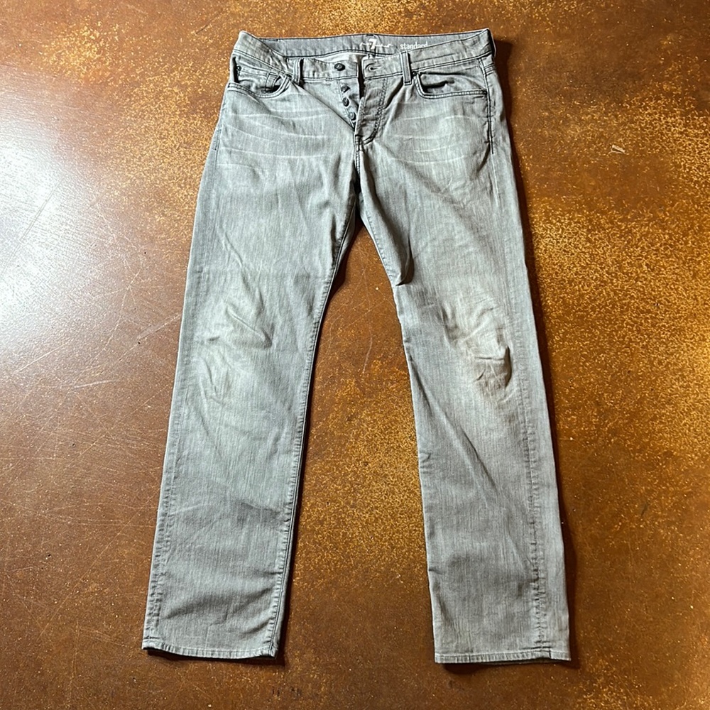 Men’s 7 for All Mankind standard straight leg jeans. Black. Size 36.